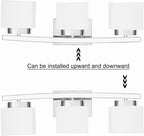 3-Light Bathroom Light Fixture Over Mirror, Modern Chrome Vanity Fixture with Milky Glass Shade, 23 inches Bath Light for Bath Vanity Lighting