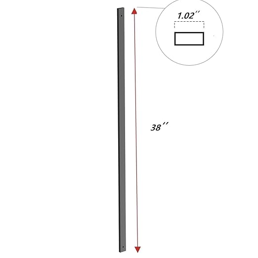 25 Pack Deck Balusters 38 Inch Deck Railing Balusters (Rectangle) with End Caps & Screws, Hollow Rectangle Deck Balusters for Deck Railing Porch