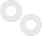 2 Pack Wall Split Flange ABS Round Escutcheon Plate for 2.0"/ 51mm Diameter Pipe Faucet Decoration Accessories (White)