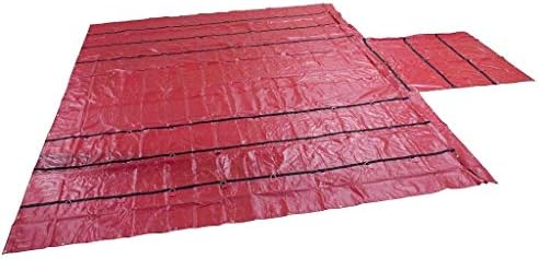 Mytee Products 20' x 27' Flatbed Truck 18 Oz Lumber Tarp with 6 FT Drop - Red Heavy Duty Vinyl Waterproof Tarp for Trailers to Protect Cargo from Wind, Rain, Snow and Sun