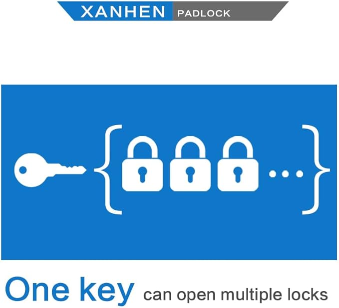 Keyed Alike Laminated Steel Padlocks with Long Shackle for Sheds, Fences & Lockers (12-Pack)