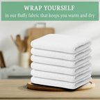 Bar Towels 14"x17" Terry Bar Mop Towels (White) – Absorbent and Durable, Multipurpose Cleaning Rags, Cotton Cleaning Towel, Terry Cloth Rags, Reusable Shop Rags