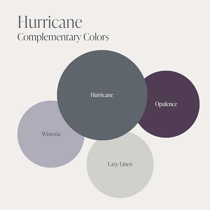 Country Chic All-in-One Chalk Paint for Furniture, Cabinets, Home Decor, Eco-Friendly, Matte Finish, Built-In Primer & Top Coat for Wood, Metal - Hurricane (Cool Grey) - 4 oz (118 ml)