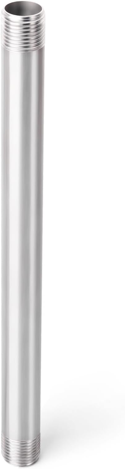 TAISHER 4PCS Stainless Steel Pipe Fittings, 1/4" NPT x 1/4" NPT Male Threaded, 10" Length Nipple Cast Pipe