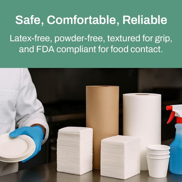 Disposable CPE Gloves - FDA Compliant - Latex-Free - Powder-Free - Clear Embossed - Multi-Purpose - 3000 Gloves (60 Pack)