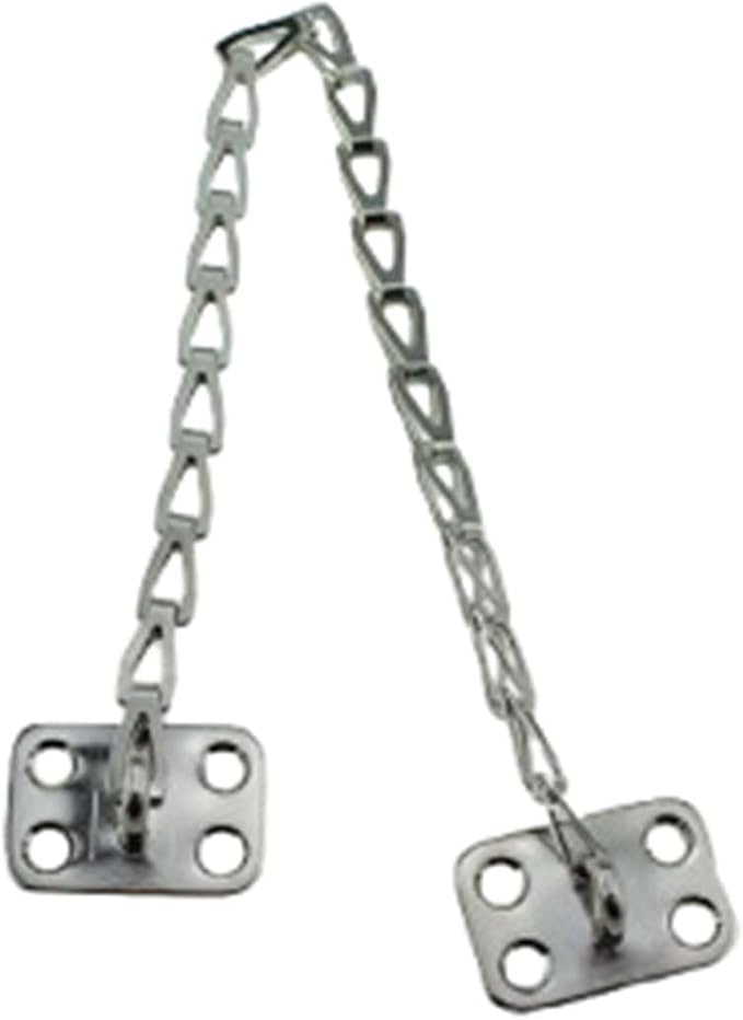 Furniture Chain Hardware 30.48 cm Solid Polished Brass Beam Chain Door Window Safety Lock Fall Protection Chain Used to Restrict Windows Box Lids Cabinets Door Openings Range Silver