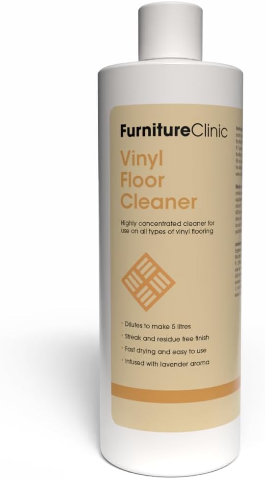 Furniture Clinic Vinyl Floor Cleaner | Dilutes to 170 FL Oz | Easy and Safe Application | Quick-Drying with Lavender Aroma | 17oz / 500ml