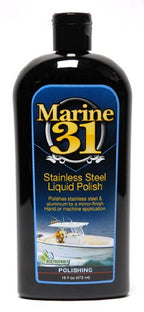 Marine 31 Stainless Steel Liquid Polish | Restores Shine & Luster on Stainless Steel, Aluminum & Chrome | Easy to Use Formula | M31-620 | 16 oz Bottle