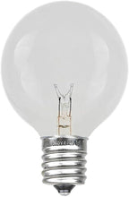 Novelty Lights 25 Pack G50 Outdoor Patio Globe Replacement Bulbs, Clear, E17/C9 Intermediate Base, 7 Watt