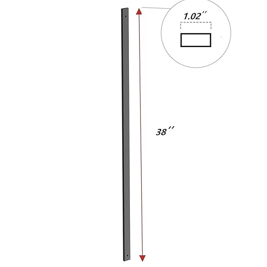100 Pack 38" Aluminum Deck Balusters with End Caps&Screws-Upgraded Rectangle Metal Railing Spindles Kit for Decks,Porch,Staircase,Outdoor Balustrade