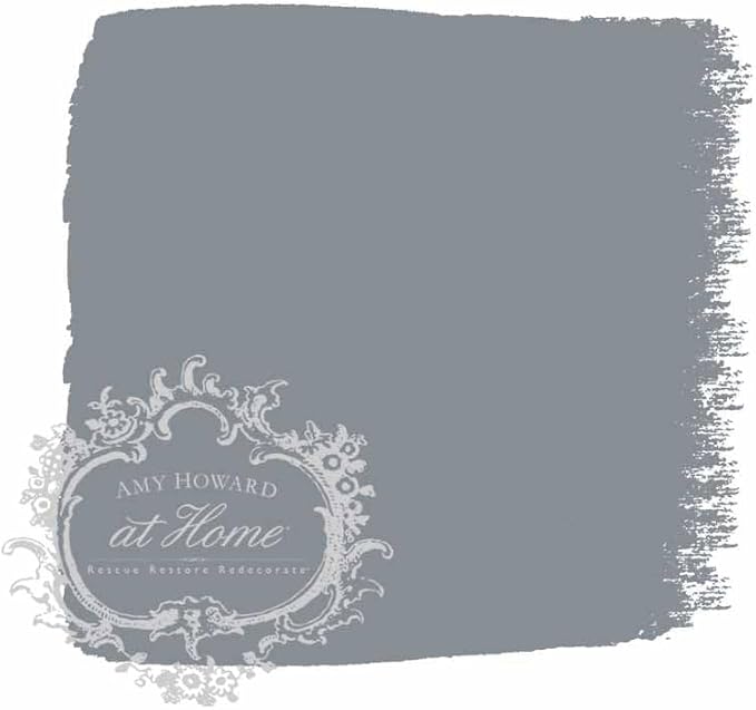 AMY HOWARD AT HOME Chalk-Based One Step Paint for Furniture, Cabinetry, Decor, Finish, and More | No Stripping, Sanding, or Priming | Medium Base | 32 Ounce | Glover Gray