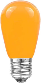 Novelty Lights 25 Pack S14 Outdoor Patio Edison Replacement Bulbs, E27 Medium Base, Ceramic Multi, 11 Watt