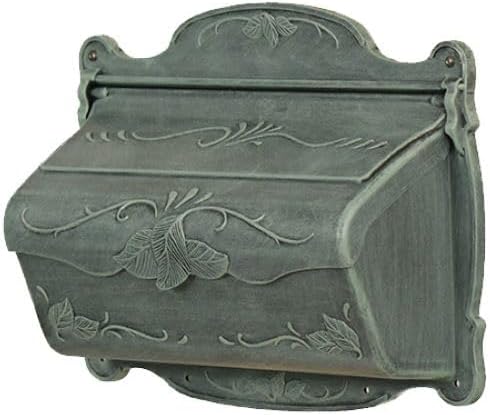 Special Lite Floral Horizontal Wall Mount Mailbox - Verde Green Aluminum Mailbox for Wall Mount - SHF-1001-VG