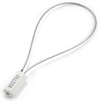 2000 pcs Pull-Tite Steel Wire Security Cable Seals Numbered Metal Truck Padlock Anti-Tamper Shipping Tags-Straps for Trailer (White)