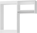 Modular Closet System, 52" Wide Closet Organizer System with Hanging, Wood Tower Closet Storage for Walk In Closets, Wall Mounted Wardrobe Organizer Kit System, Bedroom, White