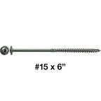 Jake Sales #15 x 6 Construction Lag Screw Stainless Steel T-30 Torx/Star Drive Heavy Duty Lag Screw Far Superior to Common Lag Screws Modified Truss Washer Head (50 Screw Count)