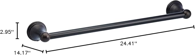 Amazon Basics AB-BR817-OR Variety Pack Modern Bathroom Accessories Towel Holder, 5 Piece, Oil Rubbed Bronze