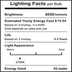 PAR38 Halogen Flood Light Bulbs 90W 120V, 4Pcs Halogen PAR38 90W Light Bulbs Dimmable with E26 Base, 2700K Warm White, 4050 Lumens for Indoor and Outdoor