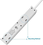 Power Strip Surge Protector, 6 Feet Extension Cord, 600 Joules Surge Protection, Multiple Protection 6 Outlet Strip, ETL Listed, 2 Pack