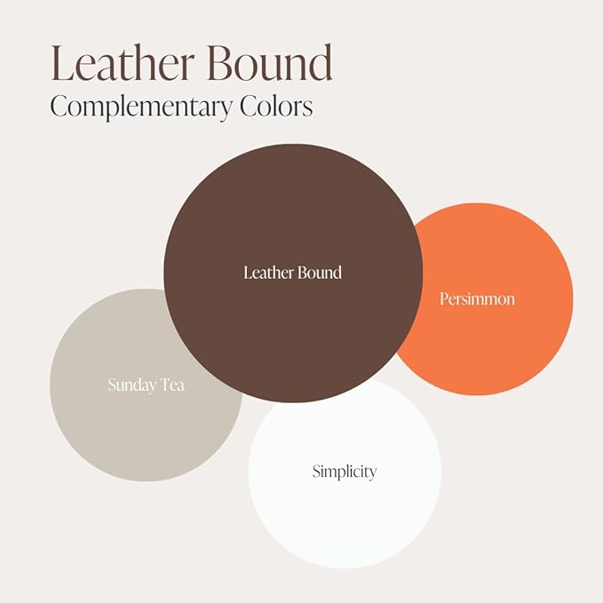 Country Chic All-in-One Chalk Paint for Furniture, Cabinets, Home Decor, Eco-Friendly, Matte Finish, Built-In Primer & Top Coat for Wood, Metal - Leather Bound (Chocolate Brown) - 8 oz (237 ml)