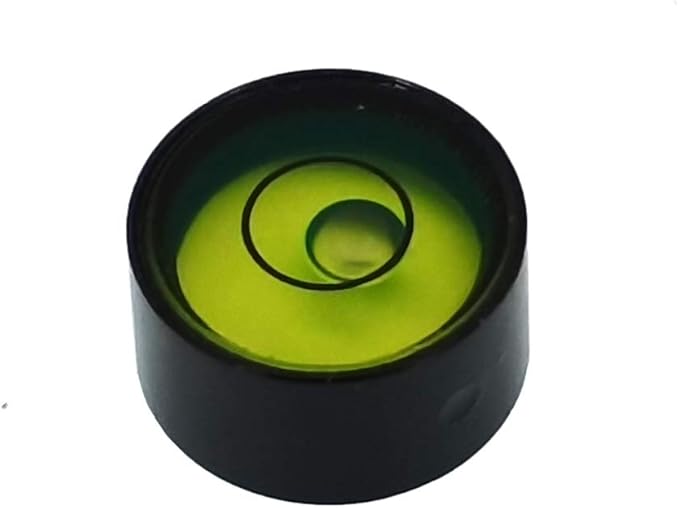 Mini Metal universal horizontal bubble water level level level level balance bubble level round 15x8mm (Black green）