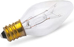 lumenivo 7 Watt Night Light Bulbs for Electric Window Candle Lamps, Salt Lamps, Christmas Villages, Chandeliers Replacement for Creative Hobbies E12 Base C7 Light Bulbs - Clear – 120V - 12 Pack