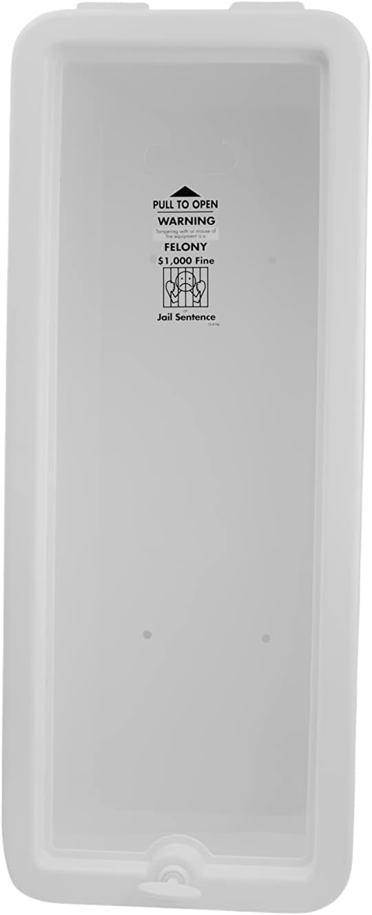 PRO&Family Fire Extinguisher Cabinet Fire Extinguisher Box Outdoor Fire Cabinet Mounted Fire Extinguisher Cabinet Fire Extinguisher Cover (2, White with Pull-Panel, 5 lb)