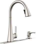 KOHLER R22867-SD-VS Maxton Pull-Down Kitchen Faucet with Soap Dispenser/Lotion Dispenser, Kitchen Sink Faucet with Pull Down Sprayer, Vibrant Stainless