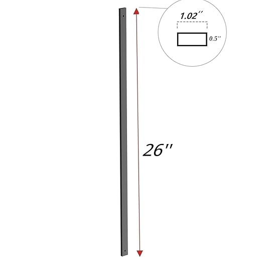 75 Pack Deck Balusters with End Caps&Screws 26'' Staircase Baluster, Upgraded Deck Spindle and Stairs Railing, Rectangle Deck Balusters for Deck Railing Porch