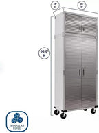 Heavy Duty 8-Piece Steel Garage Cabinet Storage Set with Rolling Workbench, 12 Feet Wide (Granite)