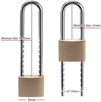 Solid Brass Outdoor Padlocks, 2 inch Wide Body, 2 Pack Keyed Alike Locks with Removable Adjustable-Length Shackle
