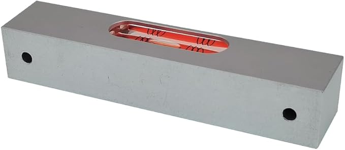 Bar type high-precision level, high-precision aluminum alloy metal adjustable level, bubble square bar type luminous magnetic multi specification ruler (120x22x25mm)