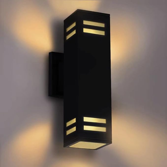 Up and Down Outdoor Wall Lights Fixture – ETL Listed, Aluminum Waterproof Wall Mount Square Design- Modern Exterior Lighting Outdoor Wall Sconce for Porch, Patio