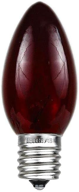 Novelty Lights 500 Case C7 Outdoor Christmas Replacement Bulbs, Red, C7/E12 Candelabra Base, 5 Watt, 500 Bulbs