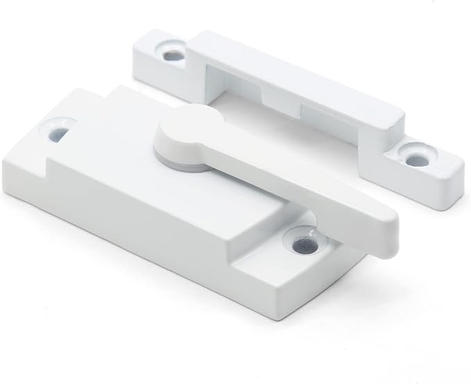 Uenhoy 2 Pack Cam Action Window Sash Locks for Double Hung Windows, White Sash Window Locks for Vertical & Horizontal Sliding Windows