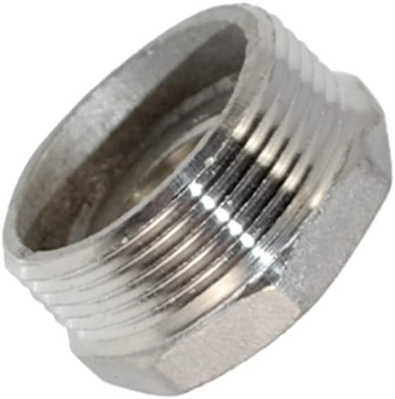 1-1/2" Male NPT to 3/4" Female NPT Female Reducing/Reducer Bushing Pipe Fitting,Adapter,Stainless Steel SS 304 Hex Bushing