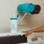 4 Pack Surface Cleaning Wipes with Bleach, All-Purpose Cleaner for Bathroom, Kitchen, Office, 300 Count Canister, 7.5" x 7" Sheet, Fresh Scent, Lint Free & Durable