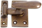 VAN DYKE'S RESTORERS Solid Brass Casement Latch with Lever Handle for Doors and Windows – Antique Brass, Polished Brass, Polished Nickel, or Bronze Finish, Includes Mounting Hardware
