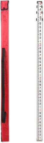 14 foot Aluminum Grade Rod - 10ths, 3 Sections Dual Sided Telescoping Leveling Rod with Bubble Level Convenient Aluminum Staff for Precise Measurement (4 M/14 FOOT 10 TH)