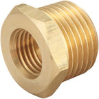 1/2 Inch NPT Male x 1/4 Inch NPT Female Brass Pipe Fitting, Hex Bushing, Reducer Adapter (10 Piece)