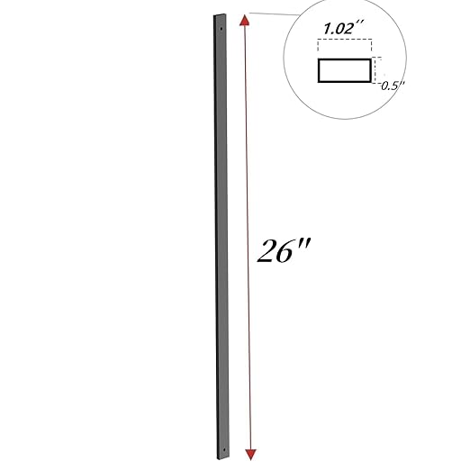 100 Pack Deck Balusters with End Caps&Screws- Upgraded 26'' Rectangle Metal Railing Spindles Kit for Decks,Hollow Flat Deck Balusters for Deck Railing Porch