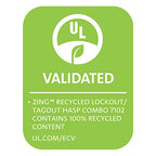 Zing Green Products 7102 RecycLockout Recycled Plastic Hasp and Tag Combination