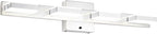 mirrea 24" LED Chrome Vanity Light 3000K/4000K/5000K CCT Adjustable 4 Light Bathroom Light Fixture Over Mirror