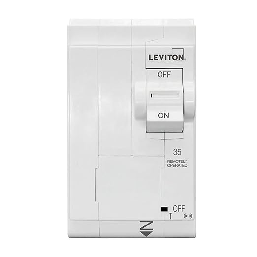 Leviton 2nd Gen Smart Circuit Breaker with Remote Control, Standard, 2-Pole 35 Amp, 120/240-Volt and 120/208-Volt, 10kA Interrupt Rating, LB235-ST