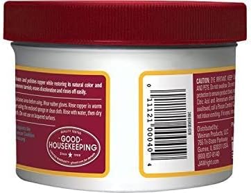 Wright's Copper and Brass Polish and Cleaner Cream- 8 Ounce - 2 Pack - Gently Clean and Remove Tarnish Without Scratching,8 Ounce (Pack of 2)