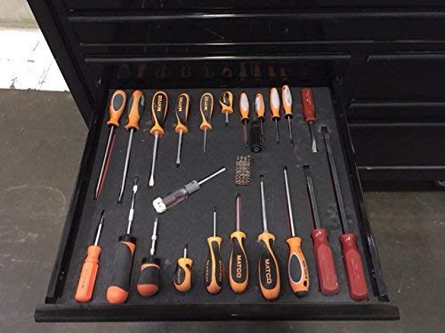 5S Lean Tool Box Foam Organizers 1/2 INCH Thick (1 Piece) (48"x54", Black)