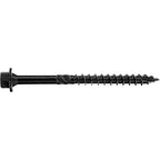 Jake Sales #14 X 3-1/4" Heavy Duty Black Timber/Log/Landscaping Wood Screws - Exterior Coated Heavy Duty Screws - 5 Pounds ~161 Screws