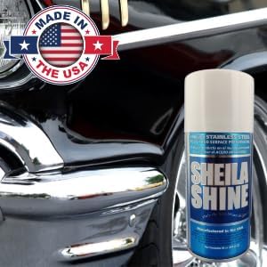 2 x 10 Oz. with Cloth Sheila Shine Stainless Steel Cleaner and Polish Spray with Microfiber Cleaning Cloth, Removes Grease, Fingerprints, Household Kitchen Cleaner, Stainless Steel & Appliances