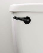 Hidnvefen Toilet Handle Replacement Kit Universal Toilet Flush Handle, Zinc Alloy Toilet Tank Trip Lever with H2 Brass Arm, Compatible with American Standard/Mansfield Toilet, Black