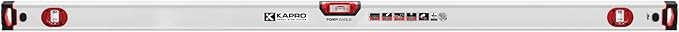 Kapro - 705 Eagle Box Level - OPTIVISION & Plumb Site - Features 2% Gradient, Acrylic Vials, and Wall-Grip - For Masonry and Concrete Jobs - VPA Tested - 72 Inch